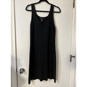 Vintage 90s Y2K Black ‎ Knit Dress Metropolitan New York  Size Large